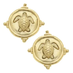 Turtle Intaglio Studs|Susan Shaw Best