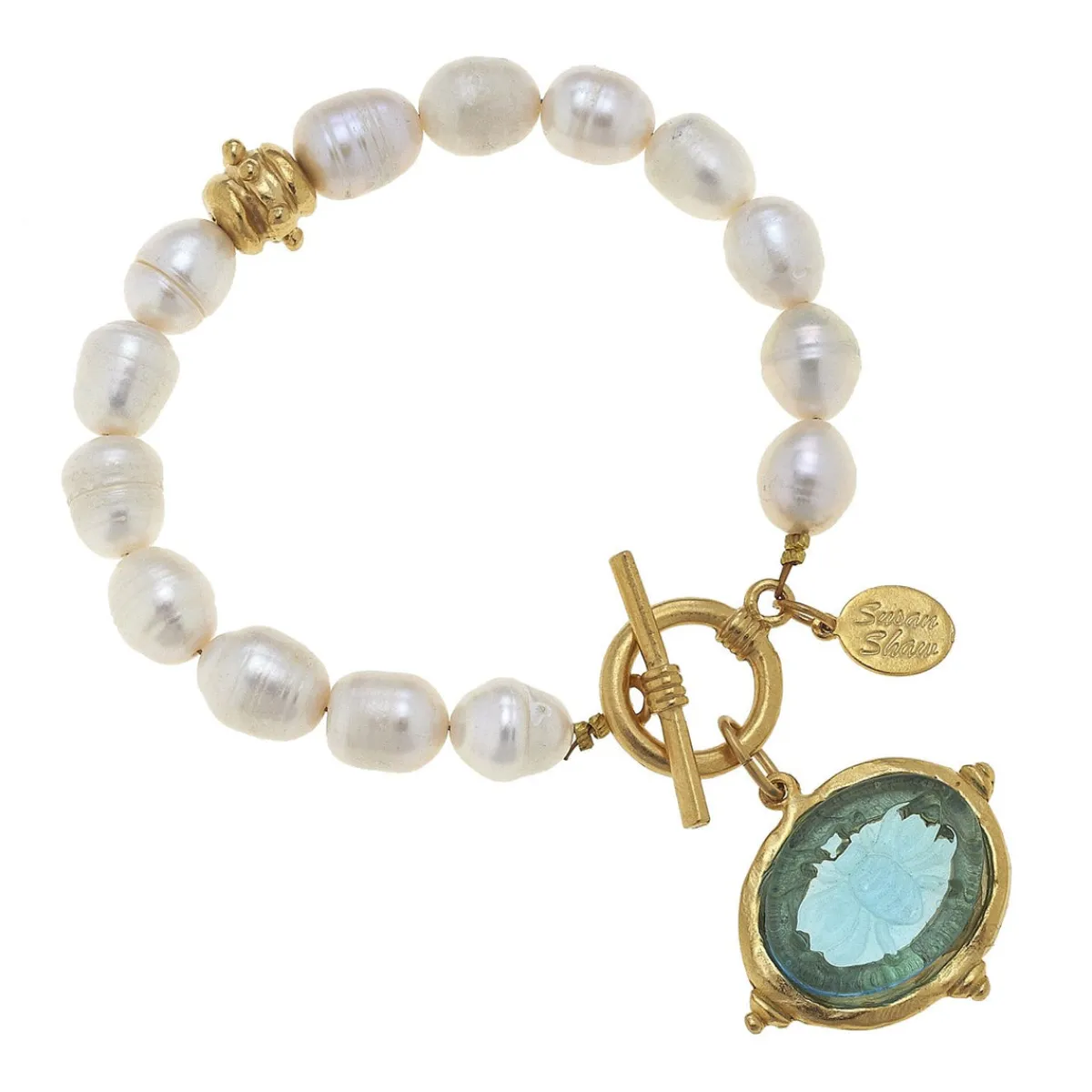 Venetian Glass Bee Pearl Bracelet|Susan Shaw Best