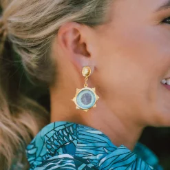 Venetian Glass Coin Earrings|Susan Shaw Outlet