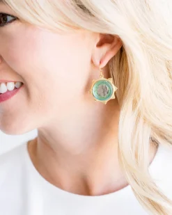Venetian Glass Coin Earrings|Susan Shaw Clearance