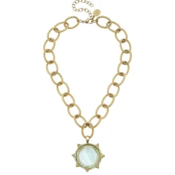 Venetian Glass Coin Necklace|Susan Shaw Best