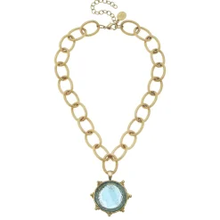 Venetian Glass Coin Necklace|Susan Shaw Best