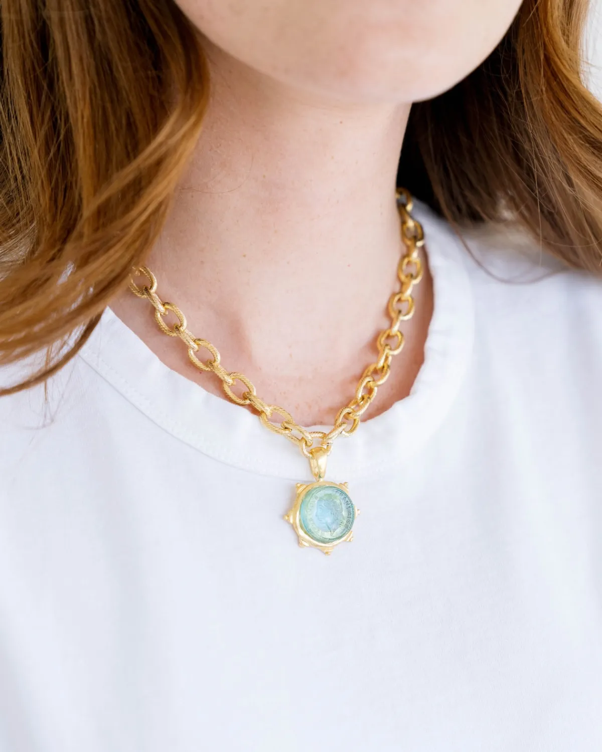 Venetian Glass Coin Necklace|Susan Shaw Best